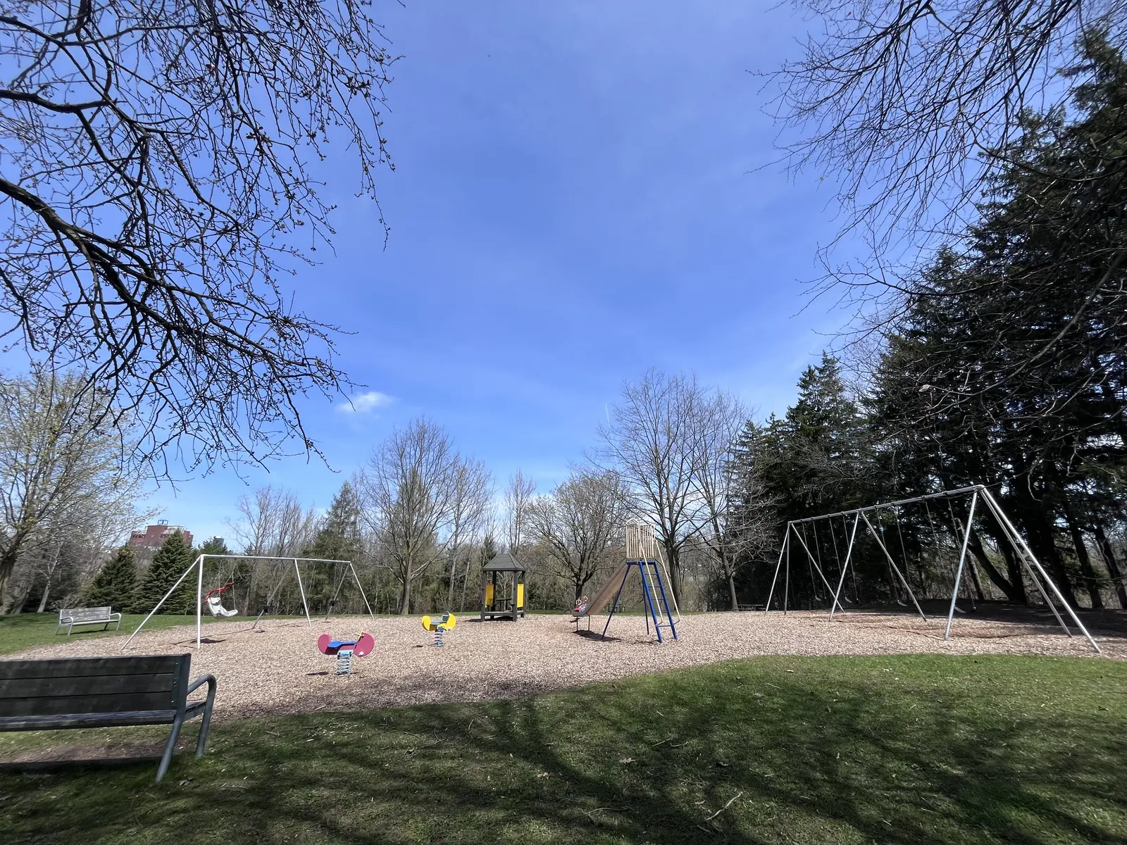 Lakeside Park playground area, central Kitchener